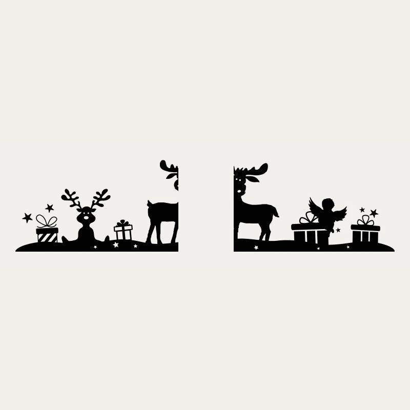Weihnachten - Elche Wald