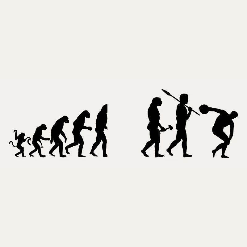 Evolution Diskuswerfer Silhouette Geschenk Shirt