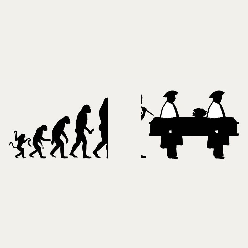 Evolution Bestattung Silhouette Geschenk Shirt