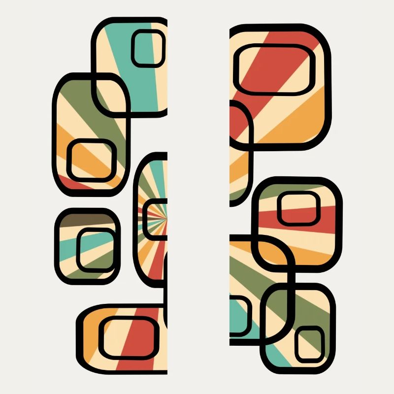 70s wallpaper pattern cuboid retro pattern