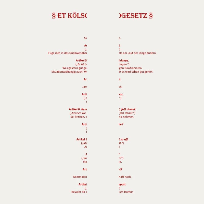 Et Kölsche Basic Law - Et Kölsche Basic Law