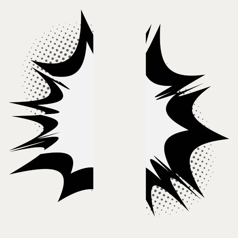 Comic speech bubble explosion