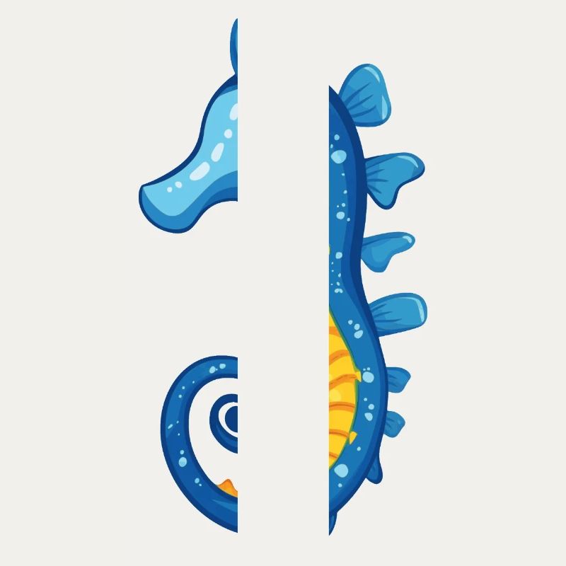 Hippocampe bleu