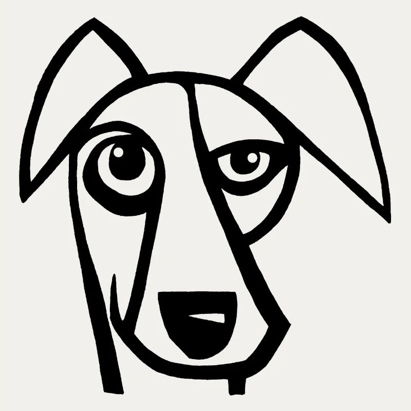 Lustiger schwarzer Hund