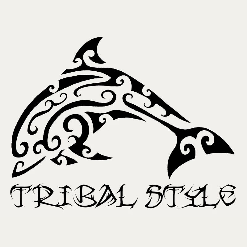 Polynesischer schwarzer Delfin