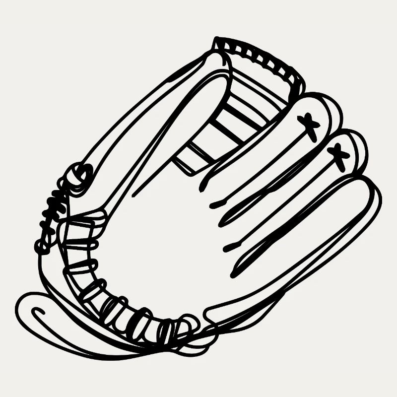 Dessin de gant de baseball