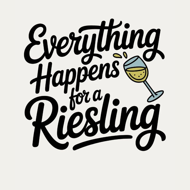 Wein Weintrinker Everything Happens For A Riesling