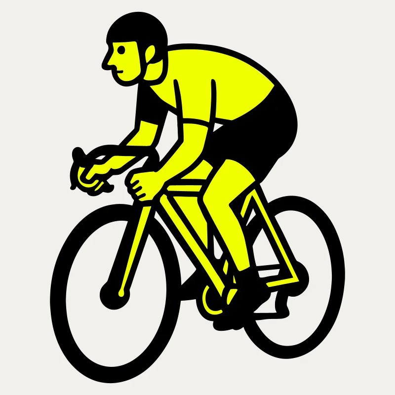 Roue néon silhouette cycliste