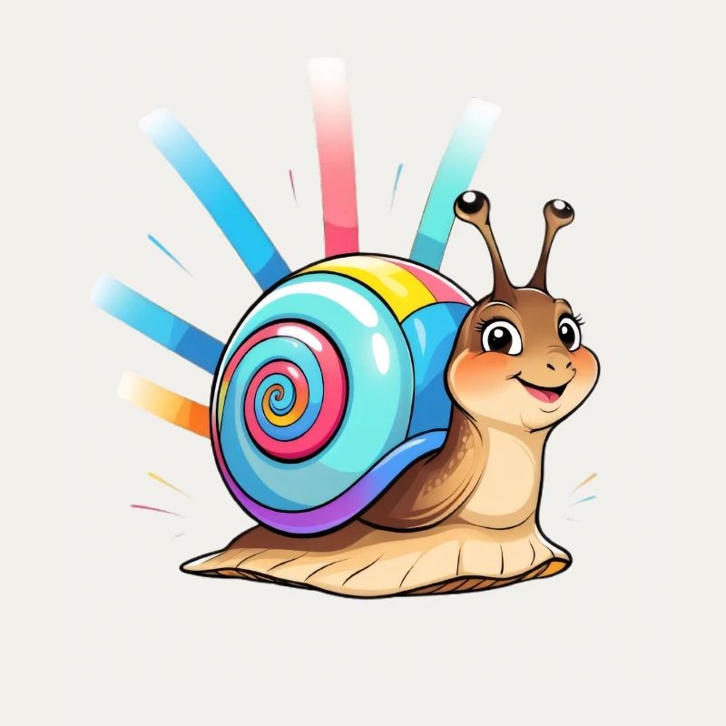Regenbogen-Schnecke Farbexplosion