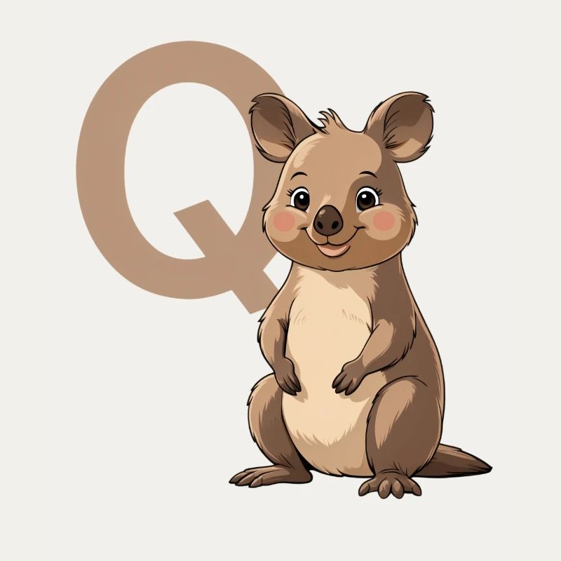 Koala mit Q Mascot-Design