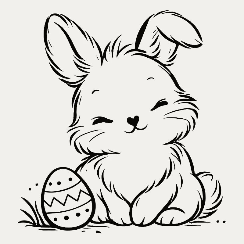 Easter bunny with Easter egg