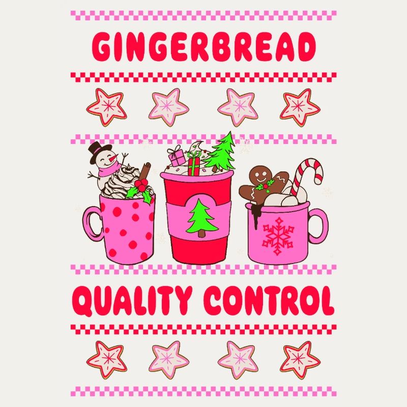 Gingerbread Quality Control - neon pink