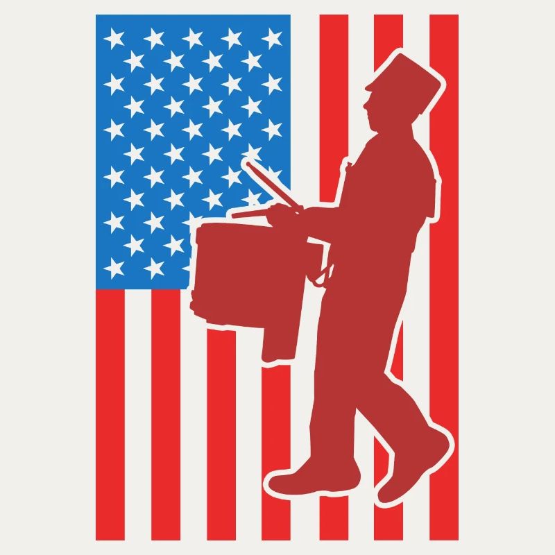 Drapeau de Drum USA