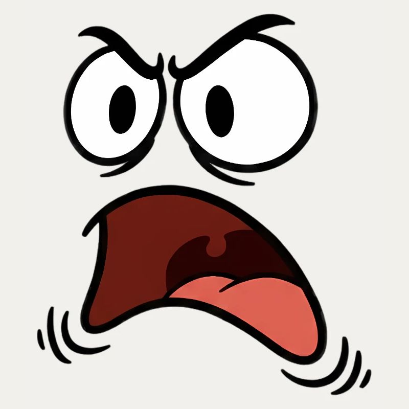 Angry face comic