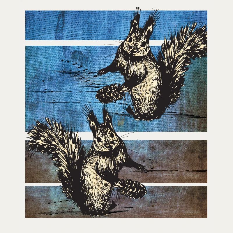 Eichhörnchen Retro