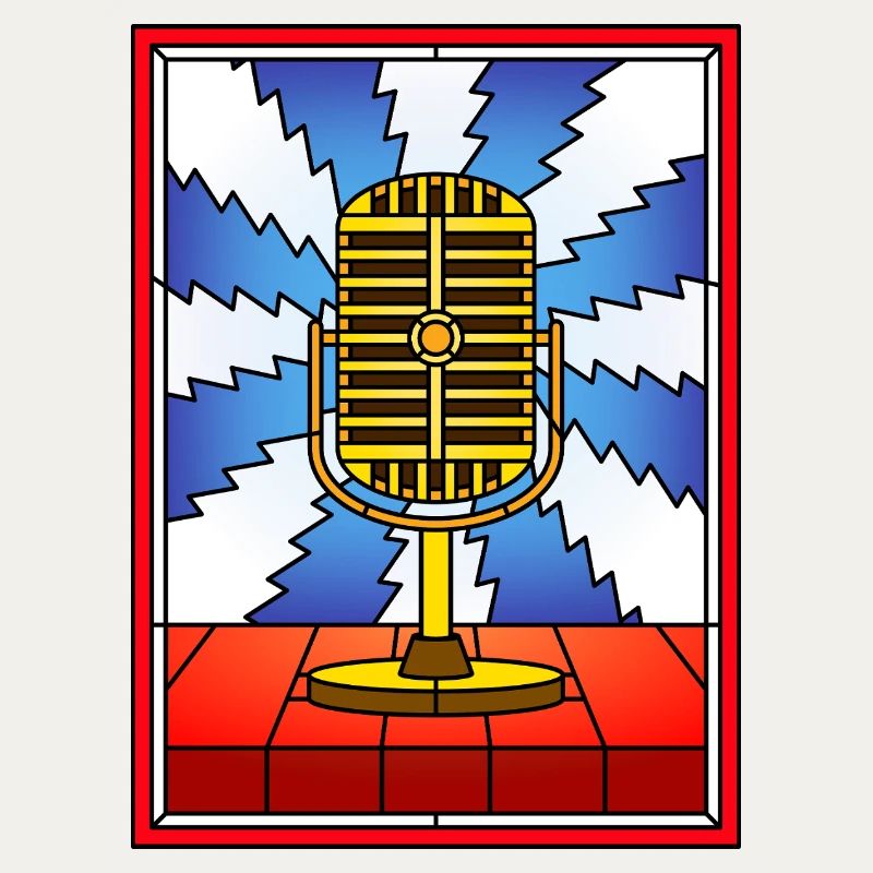 Conception rétro de vitrail micro