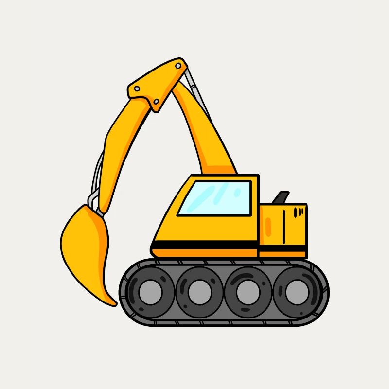 Löffelbagger Ausgräber Bagger Baumaschine