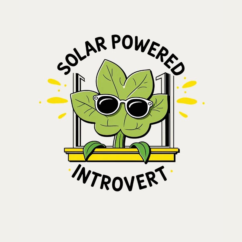 Solarbetriebener Introvert – Pflanzenwitz