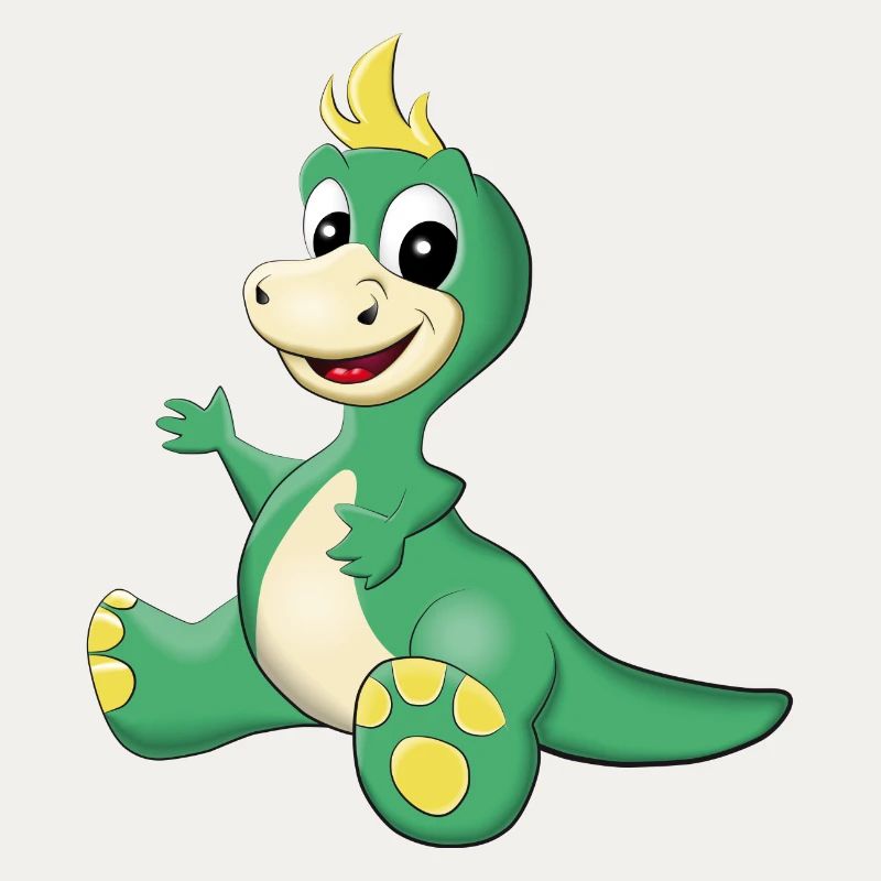 sitzender süßer Dino