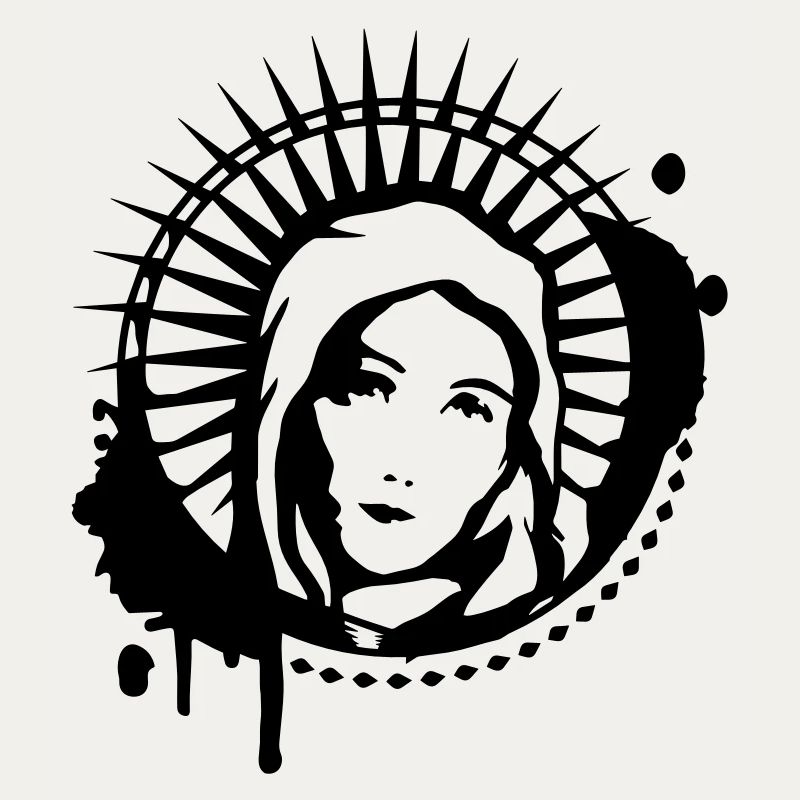 Maria Portrait Graffiti Schablone