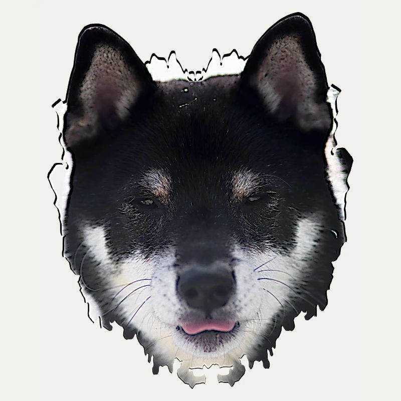 Conception du visage du chien de nuit
