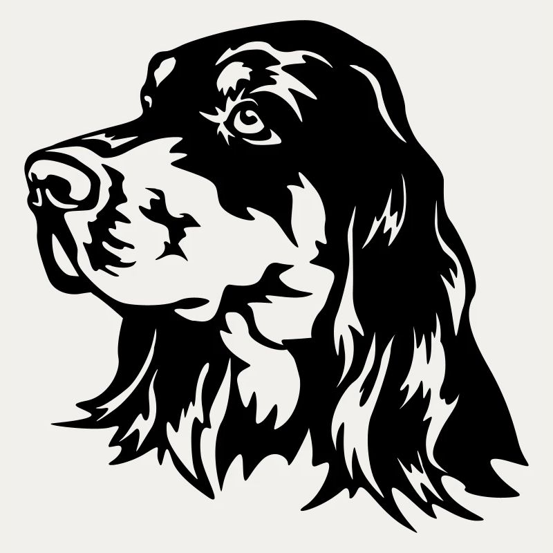 Gordon Setter Kopf