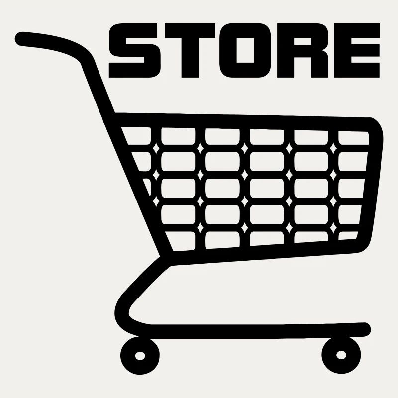 Warenkorb mit Text STORE