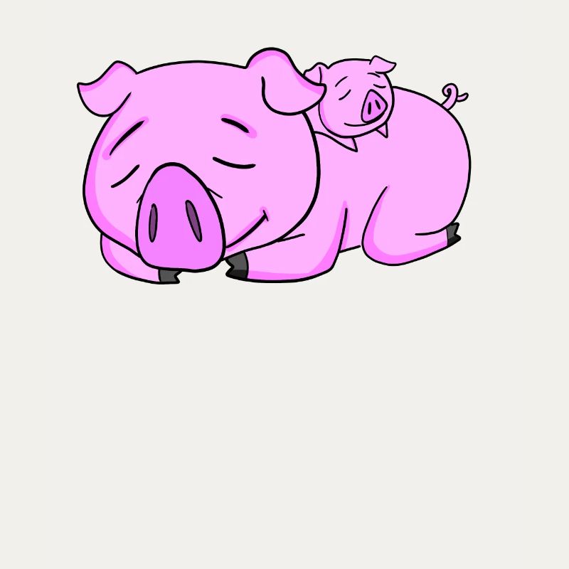Cochon avec bébé cochon