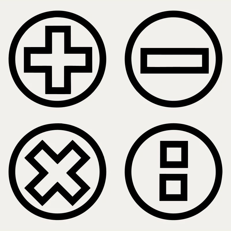 Logo mit vier Emblemen berechnen Schattenbild