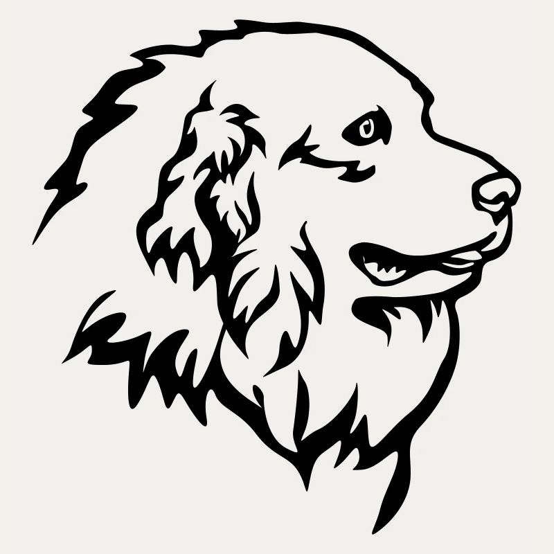 Pyrenean Mountain Dog Head "Black Edition"