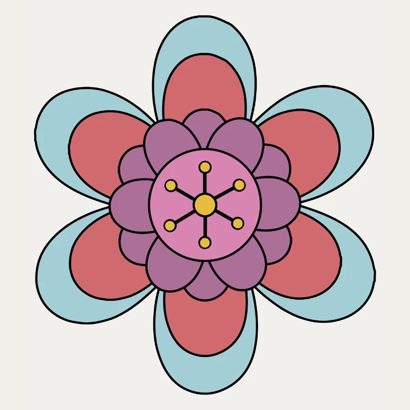 Niedliche Funky Hippie Boho Blume