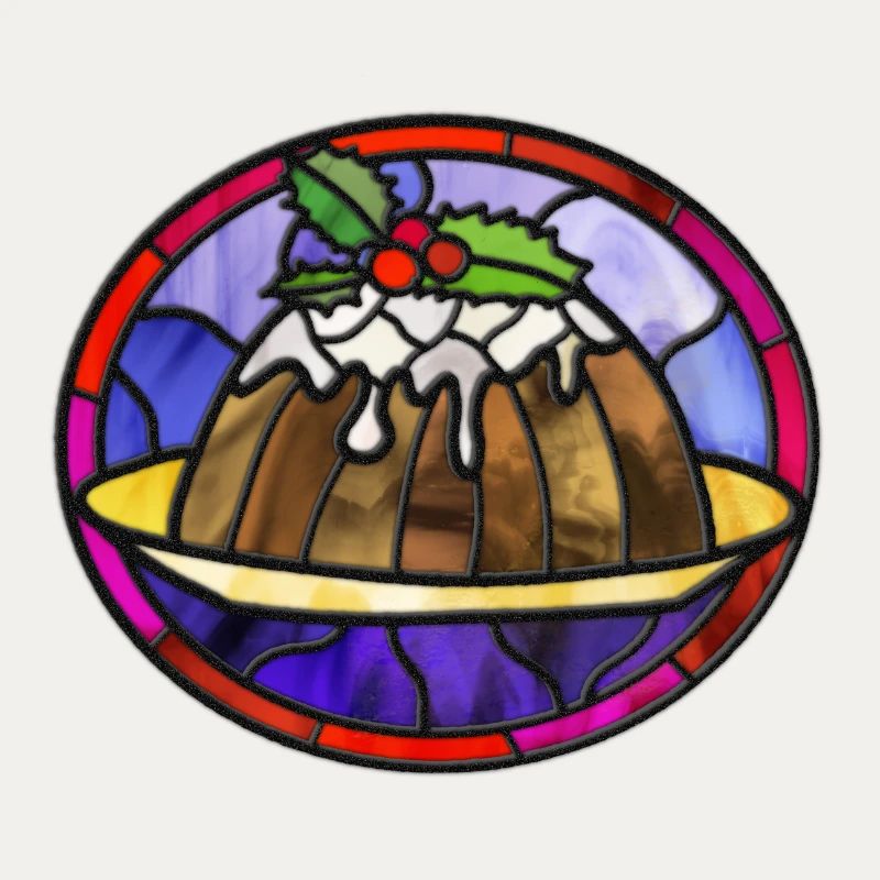 Pudding de Noël. Illustration de Noël