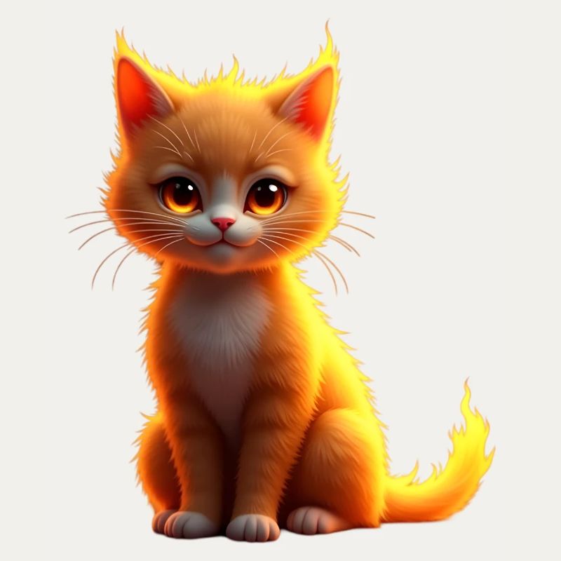 Flammenkatze Fantasie