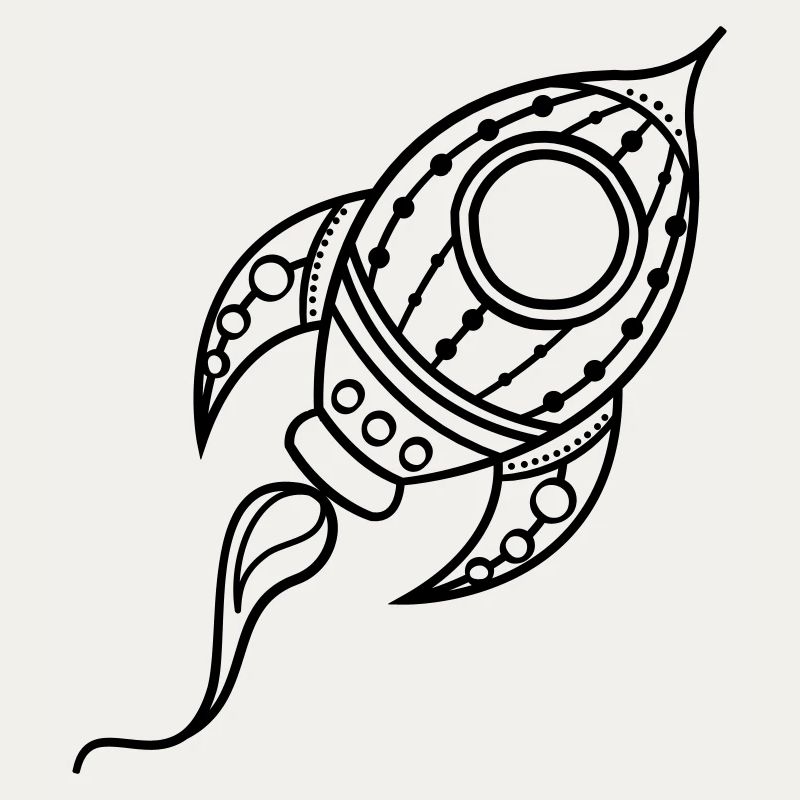 Fusée Doodle Voyage dans l’espace