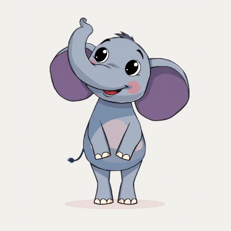 Conception graphique d’éléphant mignon