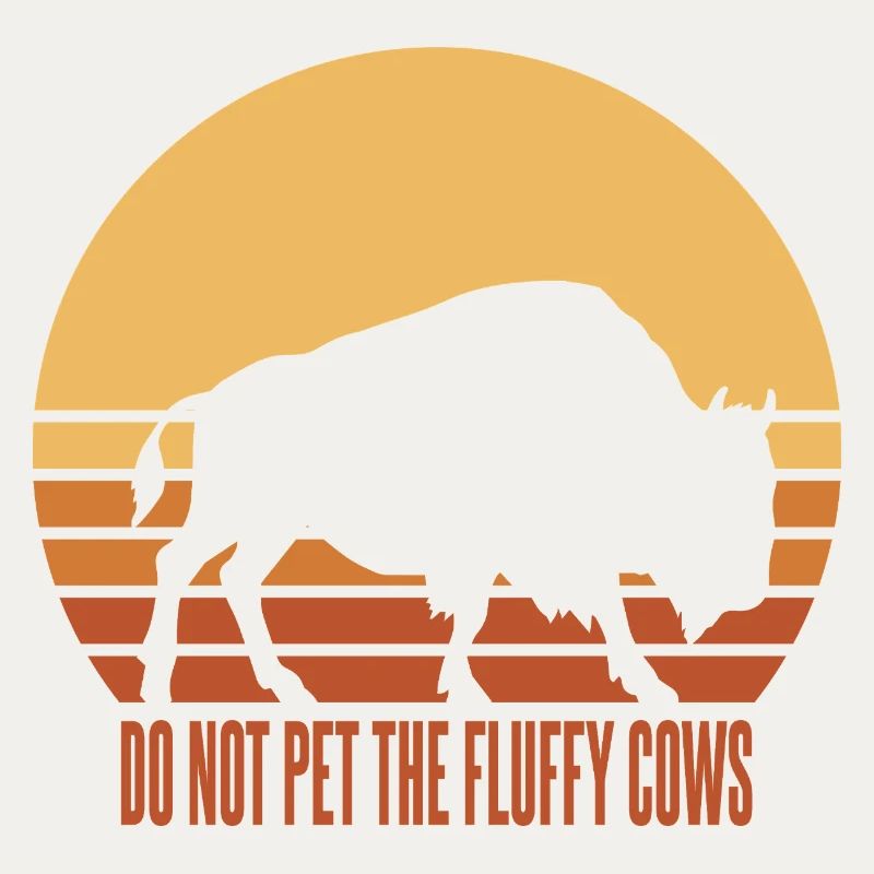 Funny Bold Buffalo Sunset Silhouette