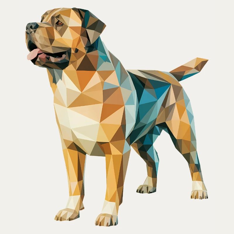 Rottweiler - Cool Low Poly Logo
