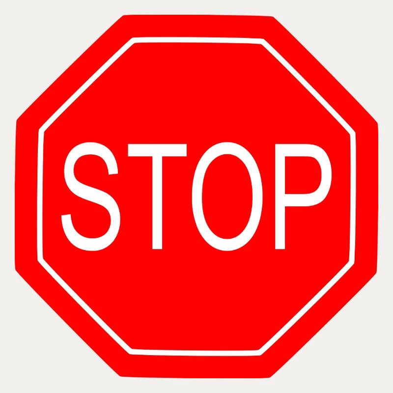 Stop Sign Bold Graphic Print