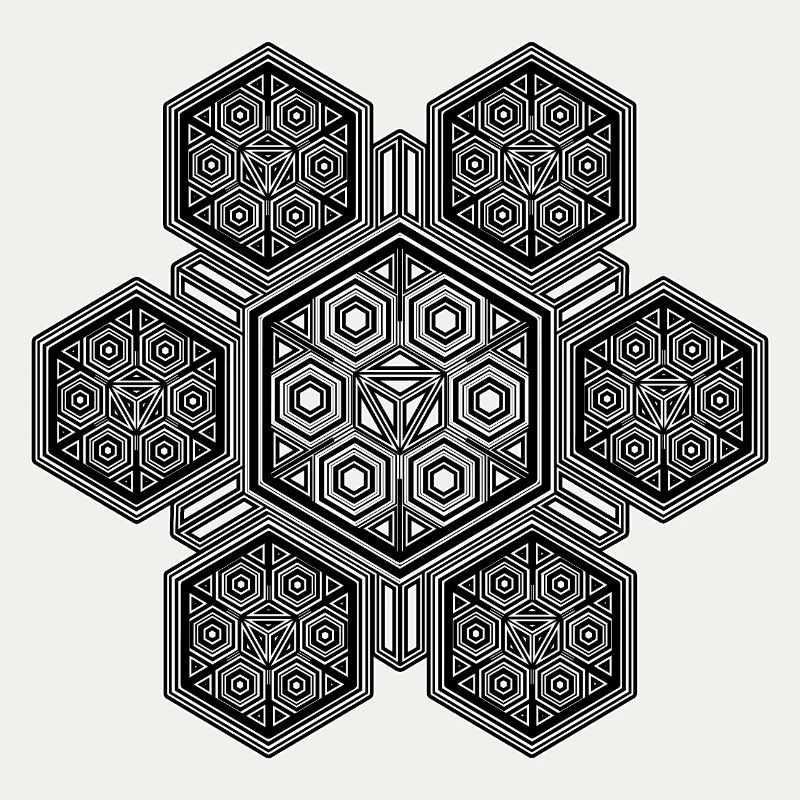 Hexagon Pattern Mandala Sacred Geometry Spirit