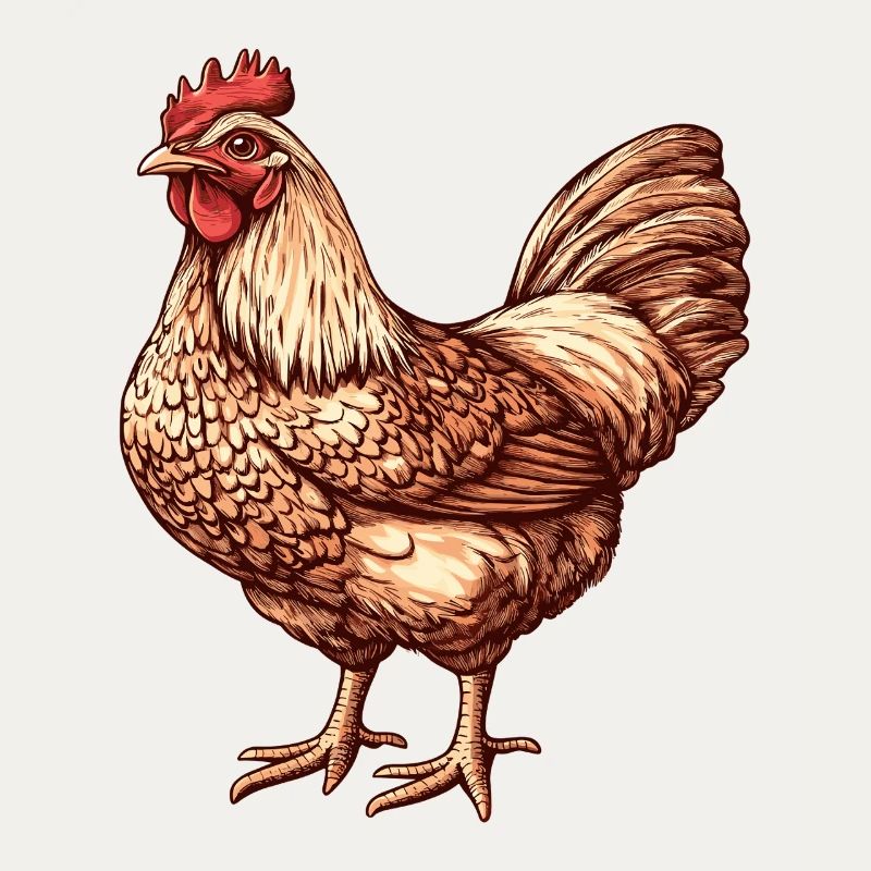 Vibrant Chicken Illustration