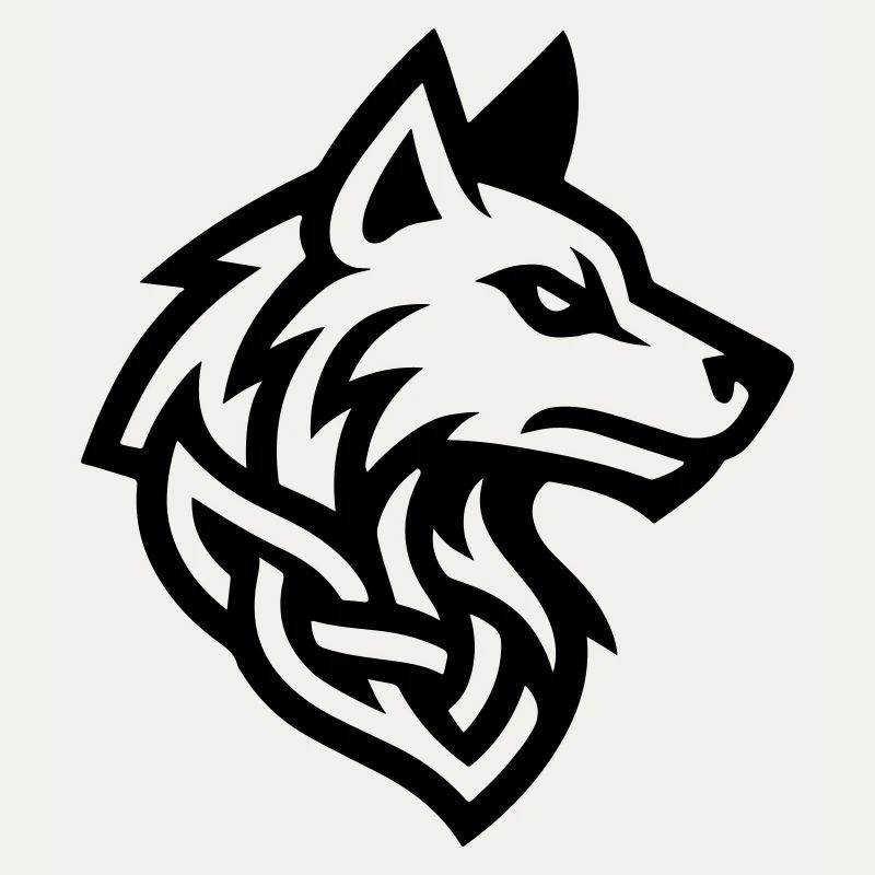 Wolf Kopf Wikinger