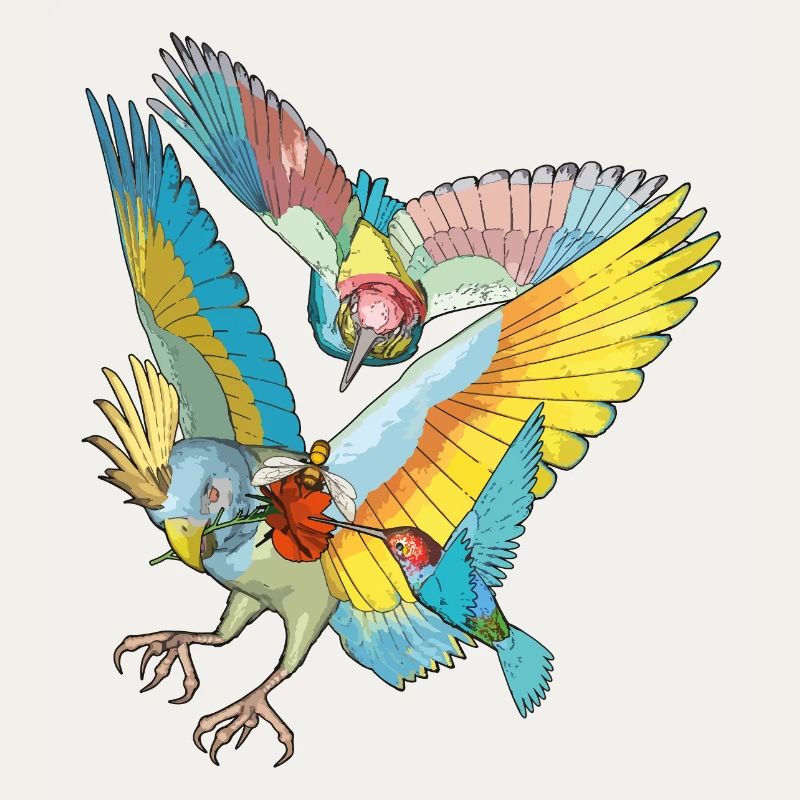 Bunte Vögel