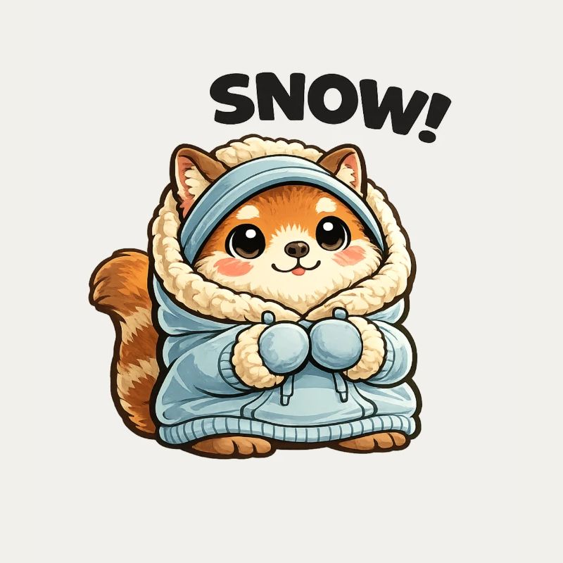Fox in winter sweater