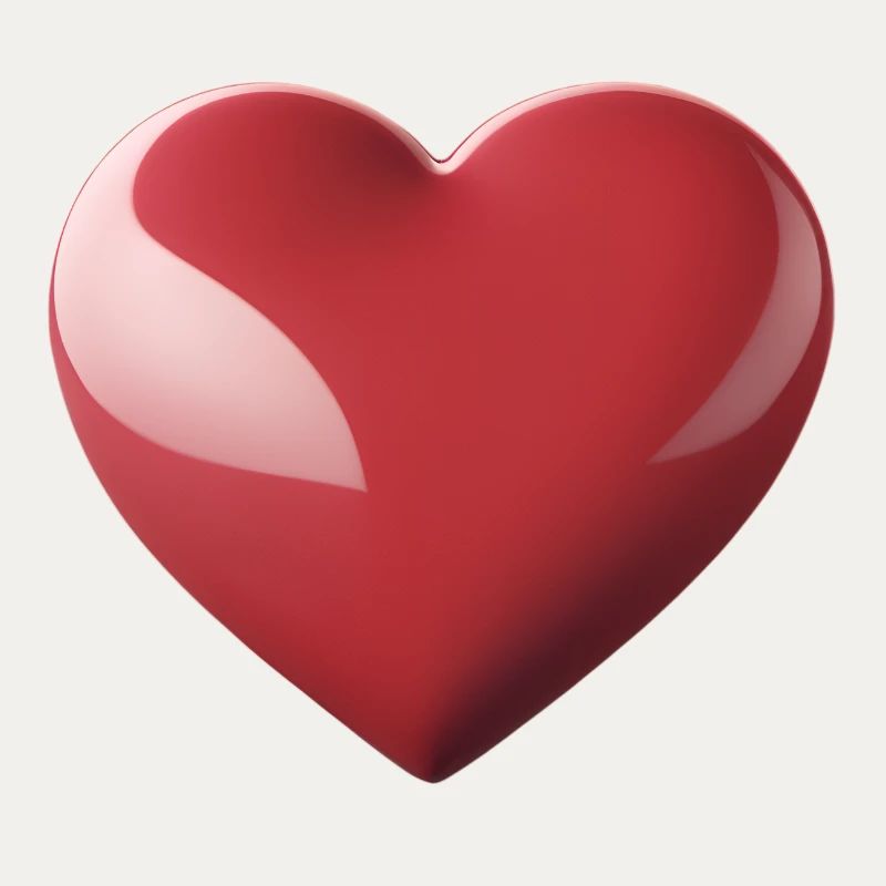 Heart Gloss Red – Heart Symbol Pattern