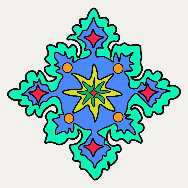 Geometrisches Mandala-Sternmuster