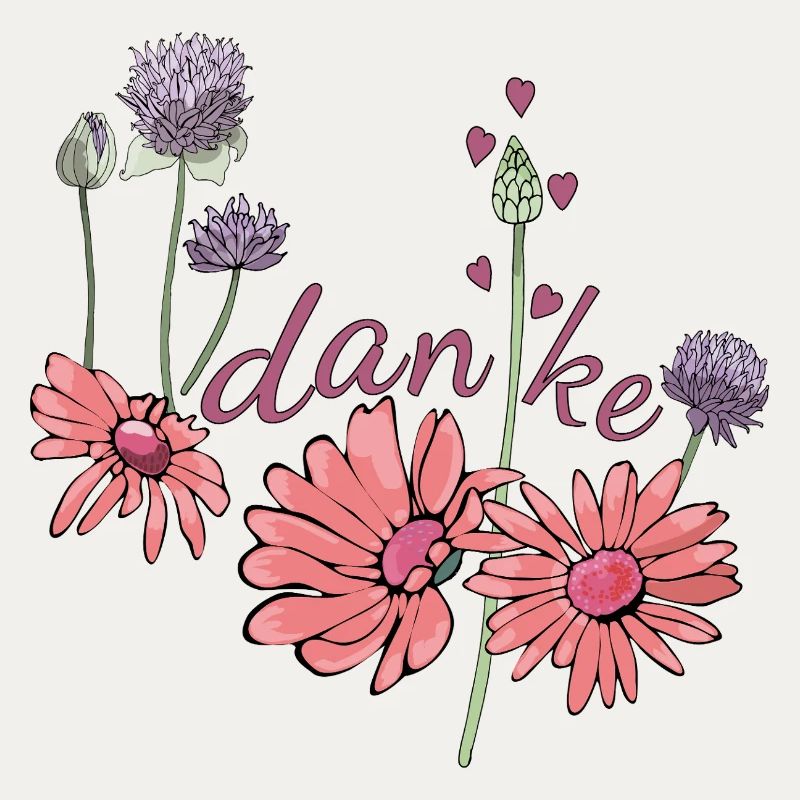 Danke mit Blumen
