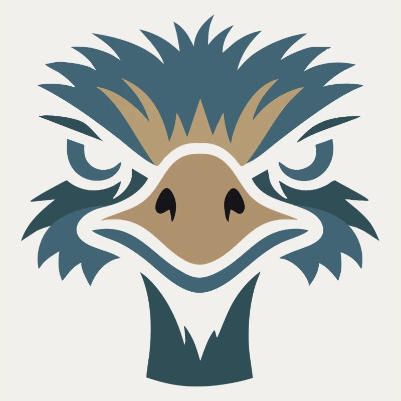 Nandu, Straußenkopf  Emu