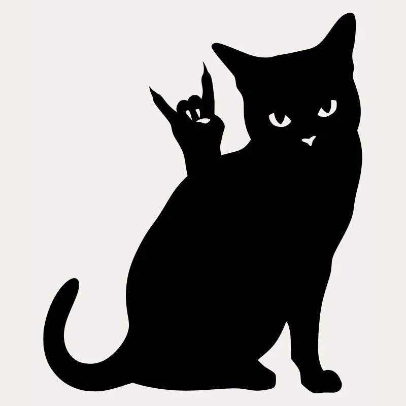 Chat Noir – Silhouette de cornes de diable