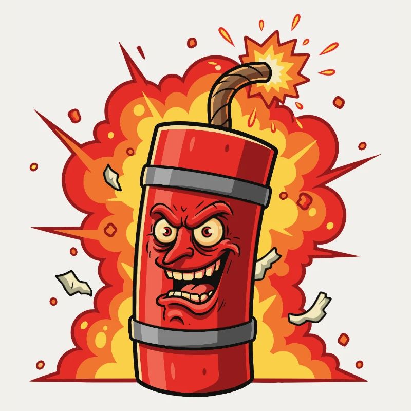 Knallendes Dynamit Cartoon