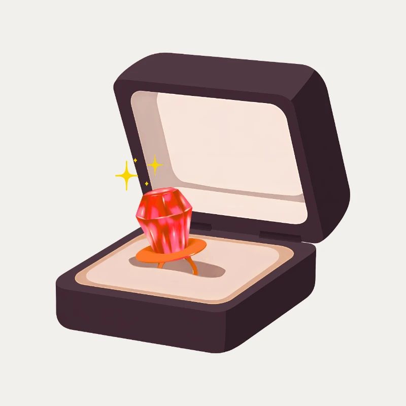 Candy Ring Proposal Engagement Marry Wedding